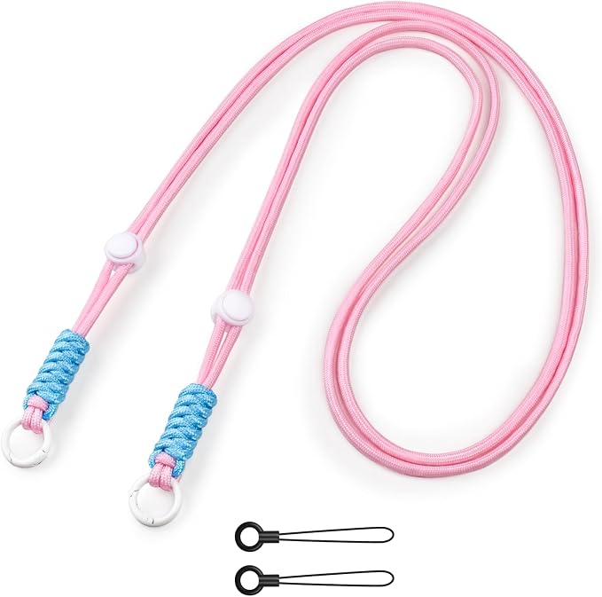 VOVMOEYA Camera Strap,Long Neck Strap for Fujifilm Mini 12/11/9/8/7+,Shoulder Strap camera strap Long Crossbody Lanyard for photographer Camera/Badge Holder/Keys/Wallet Multi-Function Lanyard(Pink) by VOVMOEYA