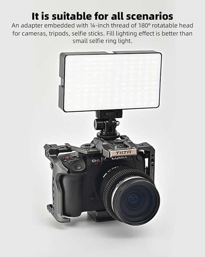 91 LED Portable Charger Selfie Light Video Conference Lighting | Clip & Camera Tripod Adapter, Rechargeable 2000mAh, CRI 96+, 4 Light Modes, For Phone iPhone Webcam Laptop Makeup - Image 8