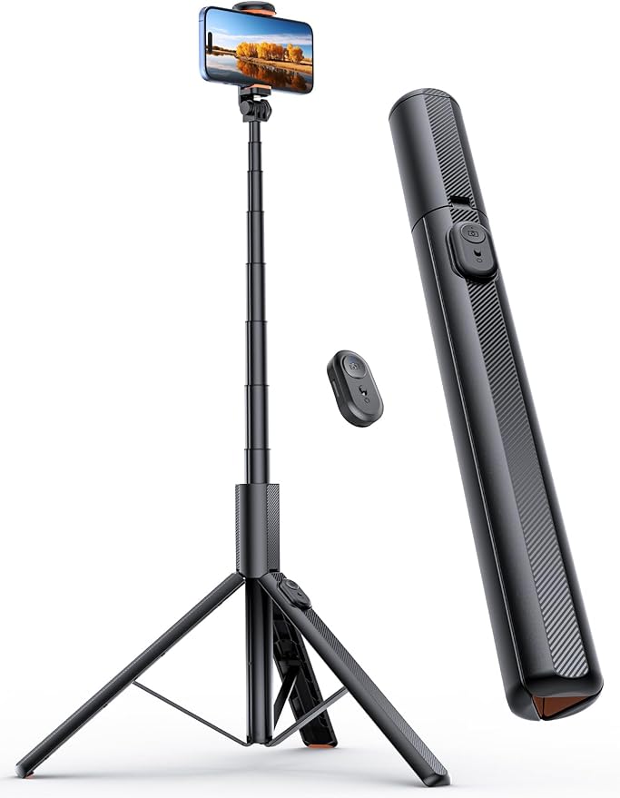 71" Phone Tripod with 1/4" Camera Mount, NT79 Extendable Selfie Stick | Extra Tall,Wireless Remote,Comapct Travel Stand Holder for Filming Video Recording,Compatible with iPhone/Samsung/Camera by ANXRE