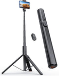 71" Phone Tripod with 1/4" Camera Mount, NT79 Extendable Selfie Stick | Extra Tall,Wireless Remote,Comapct Travel Stand Holder for Filming Video Recording,Compatible with iPhone/Samsung/Camera by ANXRE