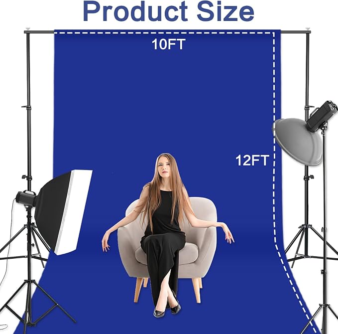 GFCC Royal Blue Photo Backdrop Background for Photography Photoshoot, 10x12FT - Image 3