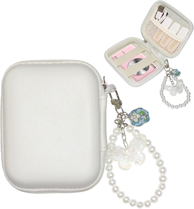 STARGAZ Digital Camera Case,suitable for camera case small such as CAMKORY/KODAK PIXPRO FZ45/FZ55/Canon PowerShot ELPH/HS,Leica,etc.Compact digital camera bag, can also store such as SD cards(White) by Unknown