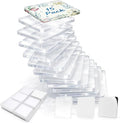 15 Pack Square Blank Refrigerator Magnets Kit - Peel & Stick Acrylic Picture Frames for Fridge. Includes Pre-Cut Cardstock & Case for Custom Photo Decor & Memory Board by Unknown