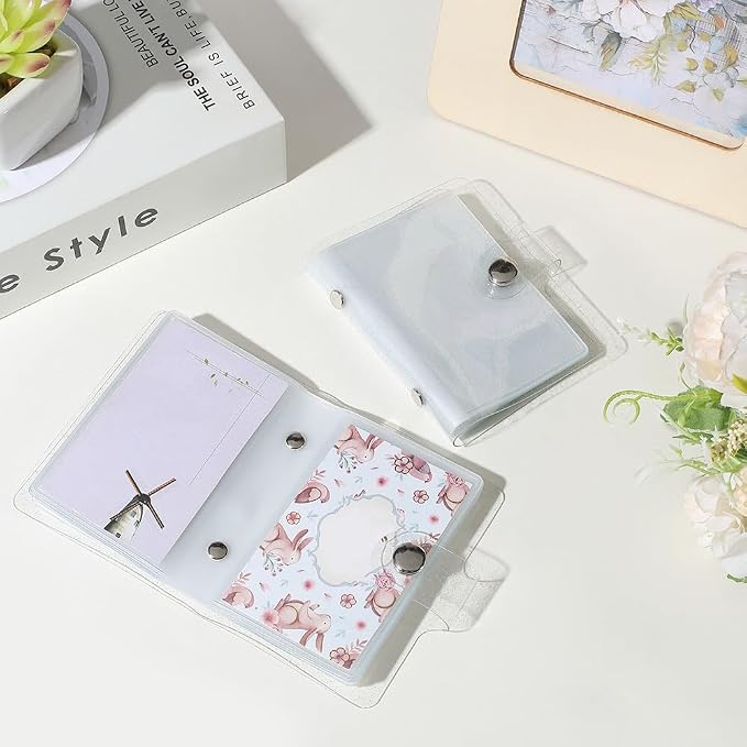 2 Pack 3x4in Instax Mini Picture Album Wallet Photo Book 36 Pockets Rectangle Polaroid Clear PVC Plastic Small Album Holder Cover for 3 Inch Pictures Photos Photocard Holder Storage - Image 3