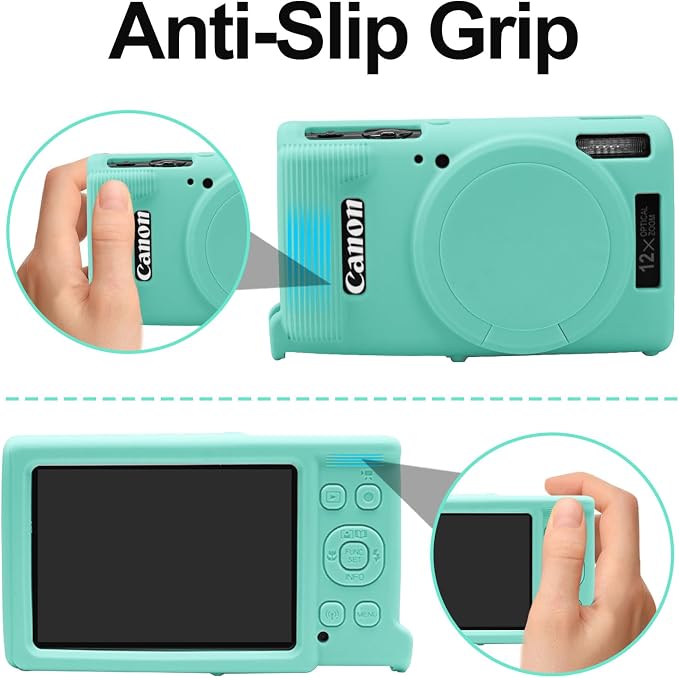 Easy Hood Case for Canon ELPH 360/IXUS 285 HS/IXY 650 Camera,Tiffany Blue | With Removable Lens Cover,Soft Silicone Protective Case,Anti-Scratch,Dustproof,Shockproof,Enhanced Grip,Camera Accessories - Image 4