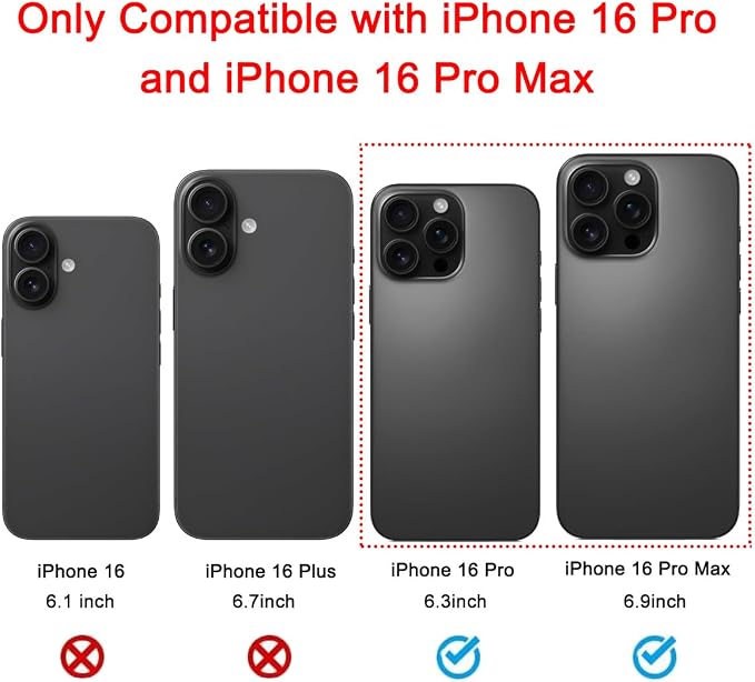 2 Set Back Rear Camera Lens Glass Replacement for iPhone 16 Pro and iPhone 16 Pro Max with Reparing Toolkit - Image 2