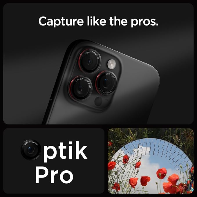 Spigen Camera Lens Protector for iPhone 16 Pro Max,16 Pro,15 Pro Max,15 Pro | GlasTR EZ Fit Optik Pro, 9H+ Tempered glass, Scratch resistant, Auto-align tray, Case-friendly - L-Series [2 Pack] - Image 6
