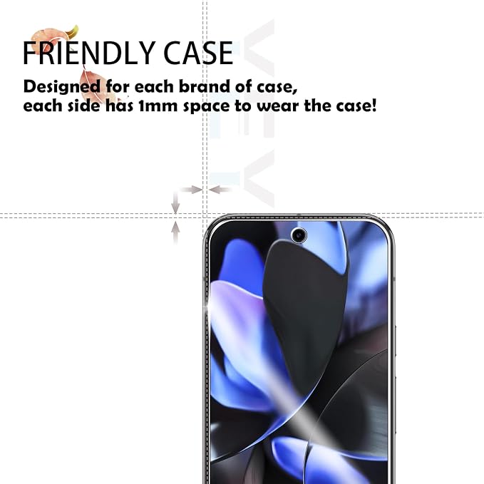 Screen Protector for Google Pixel 9 Pro XL, [2+2 Pack] Tempered Glass for Pixel 9 Pro XL & Camera Lens Protectors[Ultrasonic Fingerprint Unlock] [Case Friendly] [Bubble-Free] 6.8 Inches - Image 4