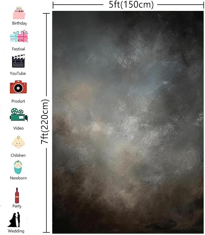 5x7ft Fabric Abstract Backdrop for Photography Vintage Portrait Old Master Background for Studio Prop - Image 5