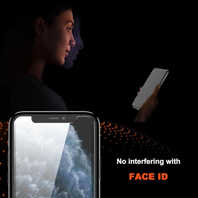 YMHML 2 Pack Compatible for iPhone 11 Pro Max/Xs Max Privacy Screen Protector Tempered Glass, Anti Spy Privacy Screen for iPhone Accessories, Case Friendly Private Film - Image 4