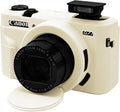 Case with Removable Lens Cover for Canon G7X Mark II/G7XII Camera(Beige) | Soft Silicone Camera Protective Case,Slim Fit,Anti-Scratch,Dustproof,Shockproof,Camera Accessories,For Travel,Daily Use by Unknown