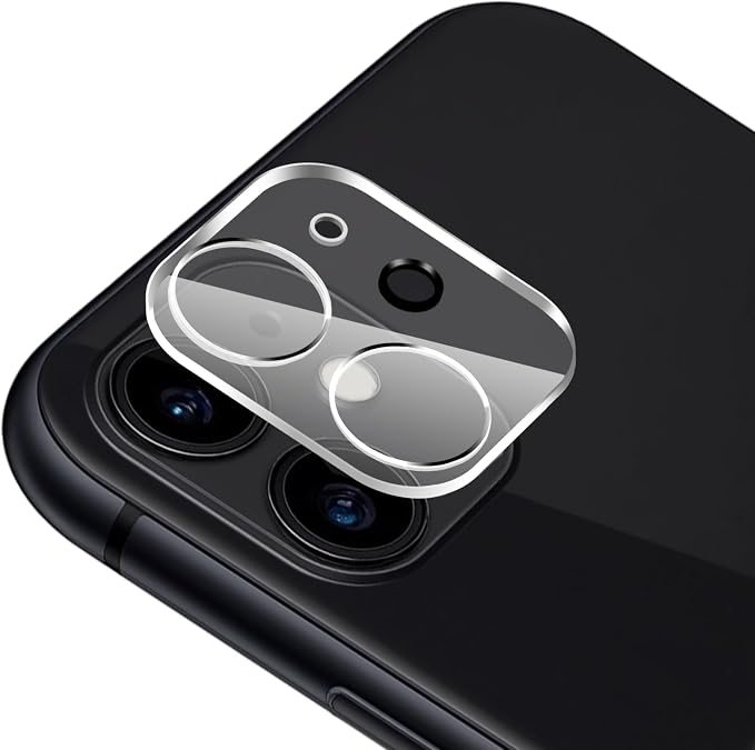 FanTEK Camera Lens Protector Compatible with iPhone 11/12 Mini, 9H Tempered Glass Camera Screen Cover, Ultra HD Clear Acrylic Full Coverage Guard, Case Friendly by FanTEK