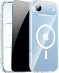 for iPhone Air Case Clear with Privacy Screen Protector | Magnetic, Compatible with MagSafe, Shockproof Slim TPU Cover for iPhone 17 Air Phone Case Transparent by ZOZDOKG