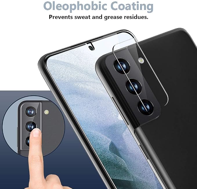TOCOL 6 Pack Compatible with Samsung Galaxy S21 5G 6.2 inch - 3 Pack Tempered Glass Screen Protector and 3 Pack Camera Lens Protector with [Installation Frame] HD Clear Bubble Free Case Friendly - Image 6