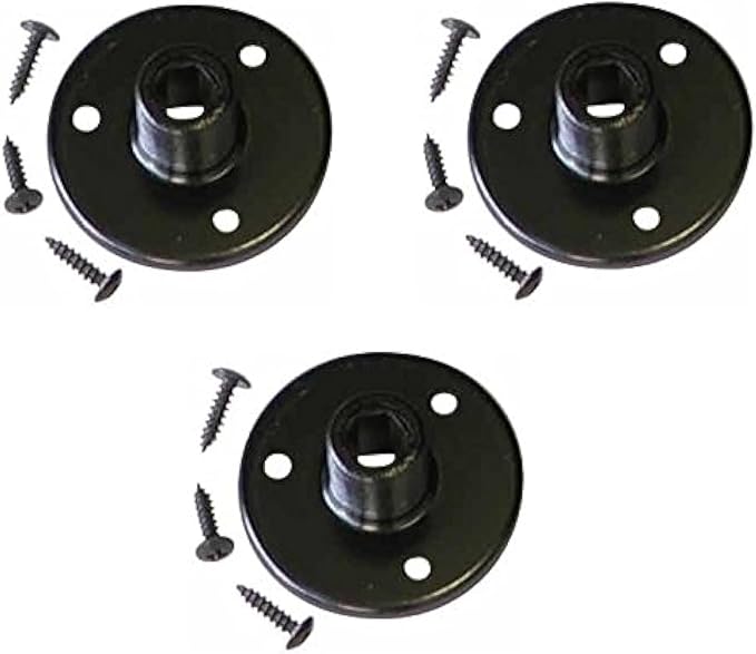 AUDIO 2000'S AST4264BX3 Three-Pack Black Microphone Gooseneck Table Mounts with 5/8" X 27 Threads and Mounting Screws (Total 3 Table Mounts and 9 Mounting Screws) by AUDIO+2000%27S