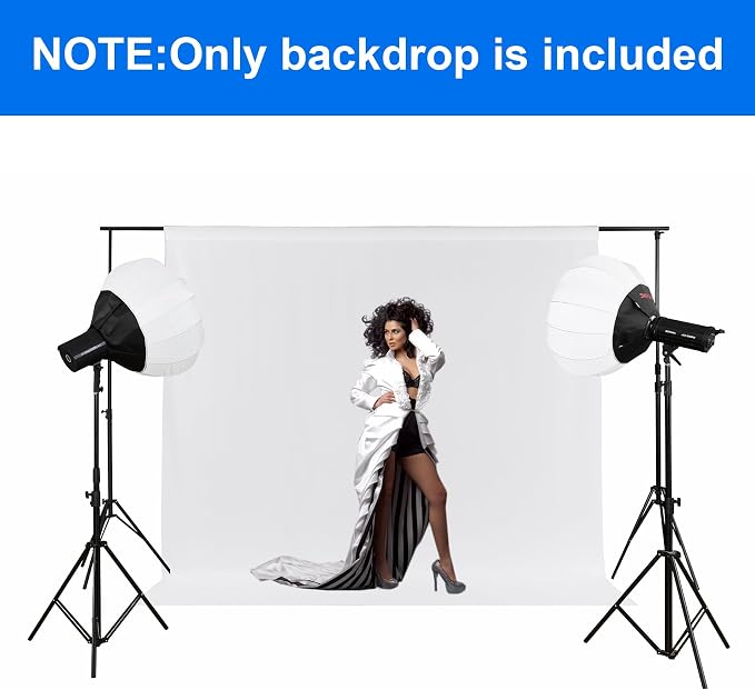 Joccun 5X7FT White Backdrop Background for Photography,Polyester Backdrop Curtain Background Screen for Photography,Photoshoot,Video Recording,Studio(5X7ft,White) - Image 7