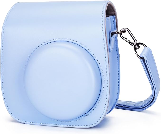 Phetium Mini 13 Camera Case for Fujifilm Instax Mini 13 12 Camera-Blue | Mini Camera Protective Case,PU Leather Bag,Photo Storage Pocket,Adjustable Shoulder Strap,Magnetic Flip by Phetium