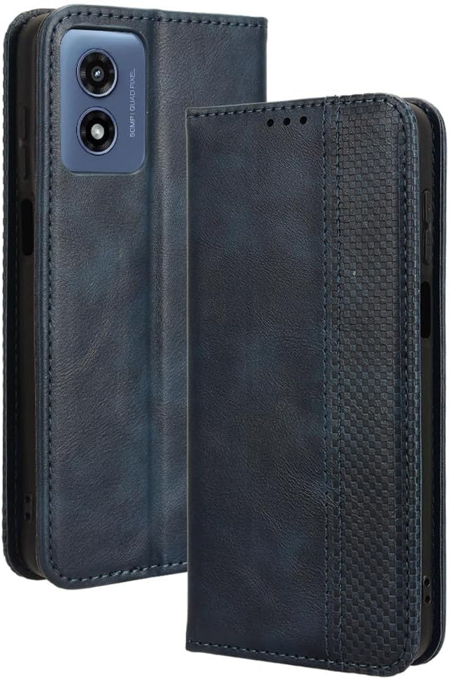 for RAZ Memory Cell Phone (2025/2024) Case Magnetic Flip Wallet -Blue | Magnetic Wallet with Card Holder Kickstand Protection Flip Folio Leather Wallet Case for RAZ Memory Cell Phone (2024/2025) by Ranyi