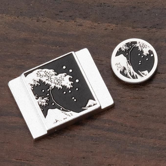 Kanagawa Wave Pattern Camera Hot Shoe Cover Shutter Button for Sony A1 A7C A7CR A7CII A7R A7M2 A7M3 A6700 A6600 A6500 A6400 A6300 (Aluminum Alloy-Set) - Image 9