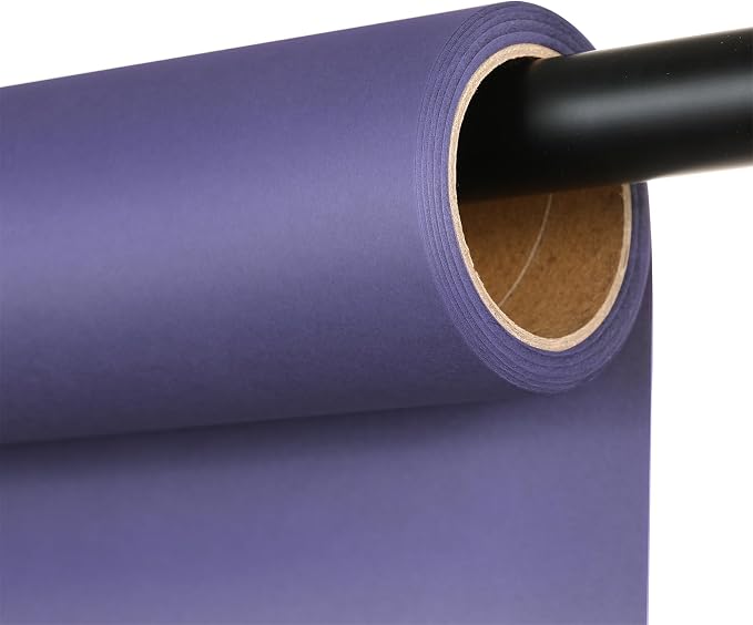 Purple Photo Backdrop Paper, Seamless Backdrop 53" x16.4' | Heavyweight matte backdrop paper with non-reflective surface for portraits, videos, product photos and studio photography. by Unknown
