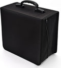 alavisxf xx CD Case, 432 Capacity Nylon Heavy Duty Organizer Wallet for Car | CD DVD Binder, Portable Handle, Zipper Closure, Anti-Slip Sleeves, Movie Media Disc Storage, for Home Office Travel by alavisxfxx