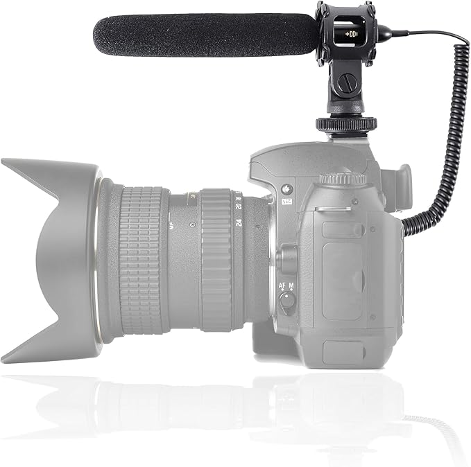 Pyle Camera-Mount Shotgun Microphone, Back Electret Condenser, Line-Gradient Pattern, 3.5mm Connector, 42dB Sensitivity, 50Hz-18kHz, Windscreen & Mic Holder, On-Camera Condenser Mic for Clear Audio - Image 4