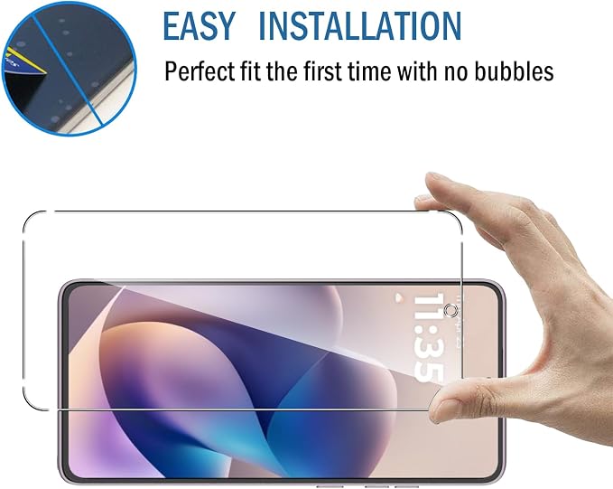2+2 Pack for Moto G Stylus 2026/2025 Screen Protector with Camera Lens Protector,Full Coverage 9H Tempered Glass Film,HD Clear Scratch Resistant,Bubble-Free for Moto G Stylus 5G 2026 Screen Protector - Image 8