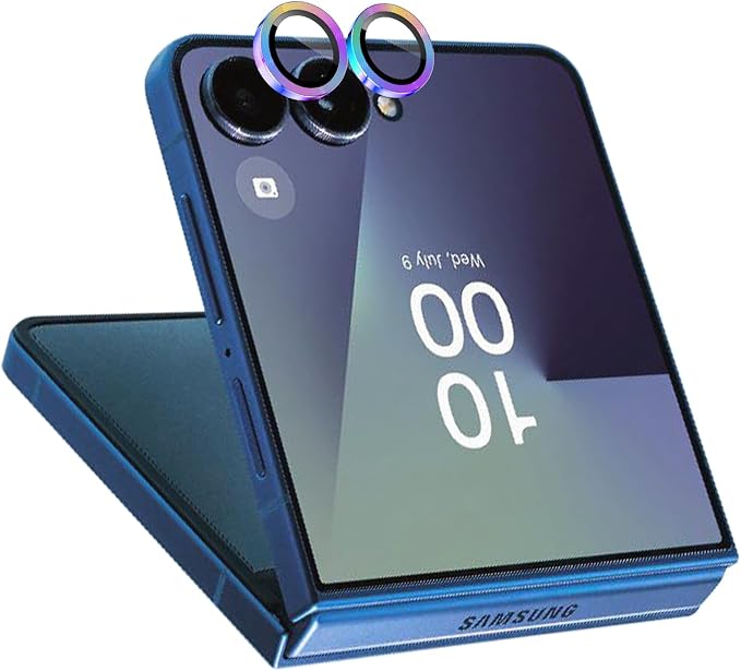 Camera Lens Protector for Samsung Galaxy Z Flip 7,1 Pack | Tempered Metal Glass Camera Cover, HD Clear Anti-Scratch Lens Screen Protector Film,Case Friendly,Colorful Titanium by Unknown