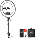 NEEWER RL45B 18" Edge Lit Desk Ring Light for Phone Camera Laptop LED Lighting Kit Phone Holder Desktop Stand Ball Head Mount Video Conference Webcam Recording Zoom Call Streaming Makeup Selfie by Neewer