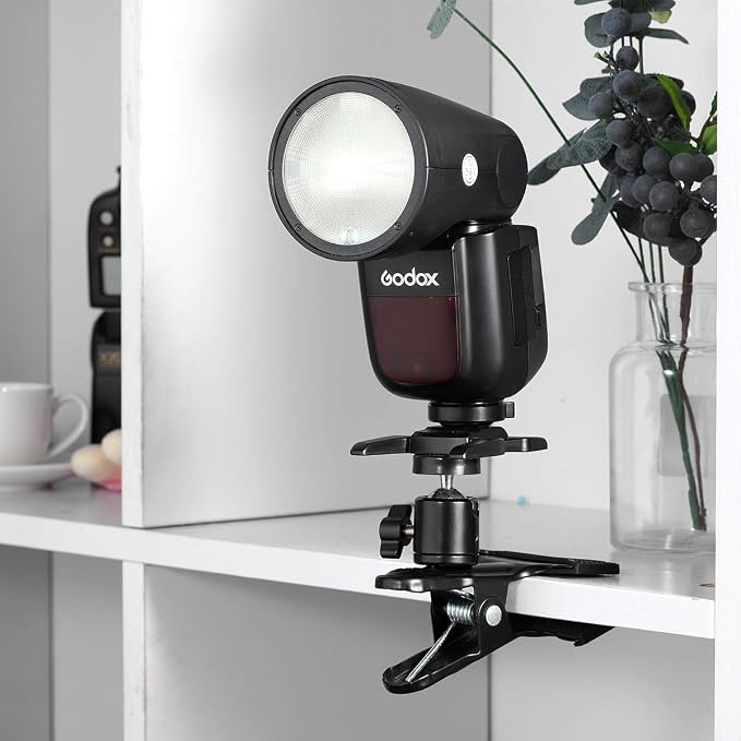 Multi-Function Tripod Clip Clamp Flash Holder Mount with 360 Swivel Photography Ball-Head for SLR, DSLR, Video Cameras, Studio Backdrop - Image 8