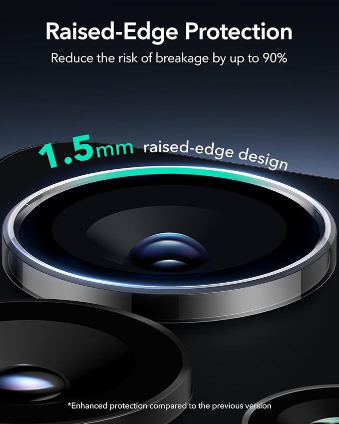 ESR for Samsung Galaxy S25 Ultra Camera Lens Protector, 1 Pack, Clear | Individual Camera Cover, 9H Tempered Glass, Original Camera Clarity, Scratch-Resistant, Case Friendly - Image 3