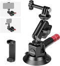 NEEWER 3" Suction Cup Camera Mount Bracket with Ball Head Magic Arm, CA104 | 1/4" ARRI Holes, Quick Release Car Mount, Phone Holder, Action Camera Adapter, Compatible with iPhone DJI Insta360 by Neewer