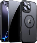 for iPhone 16 Pro Case with Privacy Screen Protector, Black | Full Camera Protection, Matte Translucent, Magnetic, Compatible with MagSafe, Shockproof Phone Cover for iPhone 16 Pro by ZOZDOKG