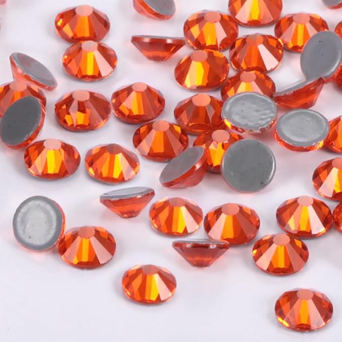 Jollin Hotfix Rhinestones Flatback Crystal Gems 4mm SS16, Orange Siam | 1440pcs Hot Fix Crystals Glass Rhinestones for Bedazzling, Crafting, Clothes, Shoes & Accessories DIY Decoration - Image 2