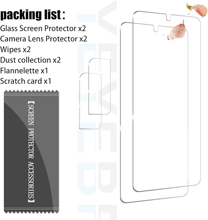 Screen Protector for Samsung Galaxy S22, [2+2 Pack] Tempered Glass for Galaxy S22 & Camera Lens Protectors[Ultrasonic Fingerprint Unlock] [Case Friendly] [Bubble-Free] - Image 7