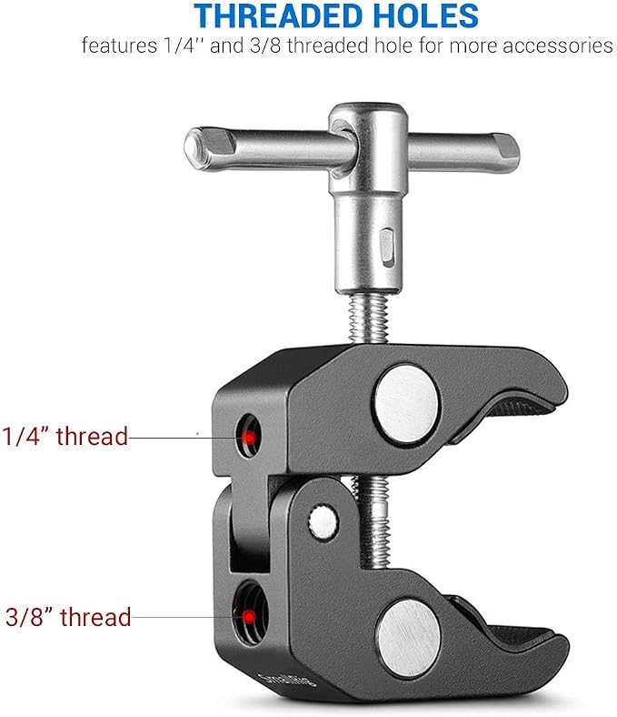SMALLRIG Super Clamp 2-Pack Magic Arm Clamp for Camera Monitor LED Light | Compatible with DJI Ronin stabilizers,camera monitor, LED light - Image 5