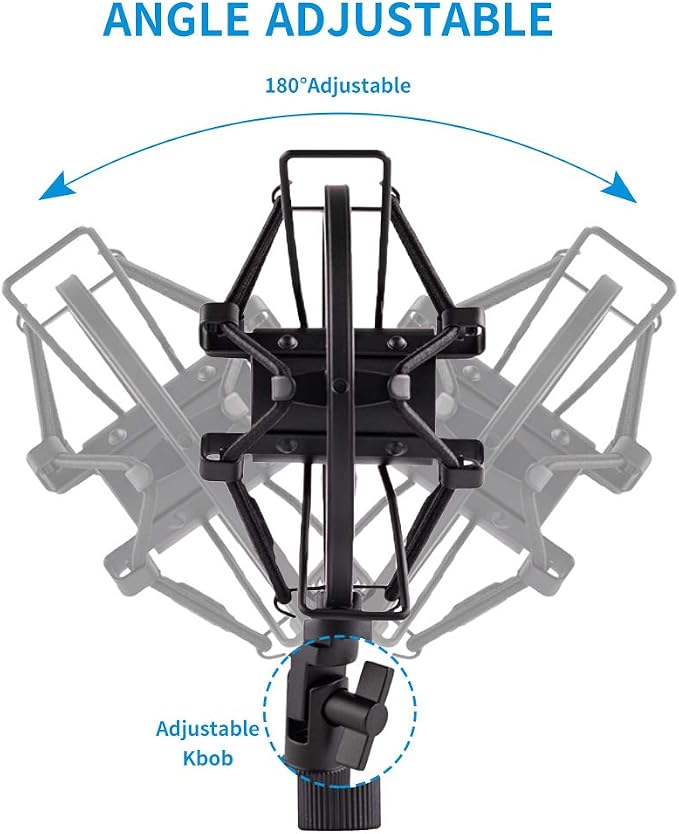Microphone Shock Mount Holder Clip Mic Anti-Vibration for 22mm-26mm Diameter Dynamic Mic Like Shure SM58 58S SM57 PAG48 Sennheiser E835 E845 AKG D5S Samson Q7 Q8 Behringer Xm8500 - Image 3