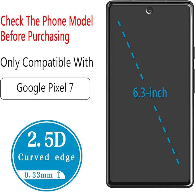 2+2 Pack Screen Protector for Google Pixel 7 Tempered Glass Film | with Camera Lens Protector, 9H Tempered Glass, Support Fingerprint Unlock, Anti Scratch, Bubble Free - Image 3