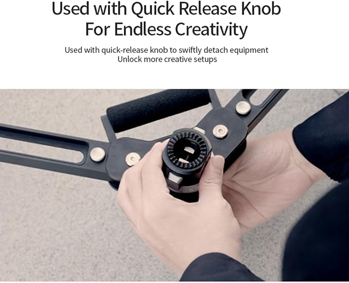 YC Onion Pineta Monopod Dolly for Pineta Pro Carbon Fiber Monopod Only | Extensible 3/8” Screw, Quick Release Knob, 360°Rotation Silent Swivel Casters for Live Streaming, Interview, Indoor Shot - Image 9