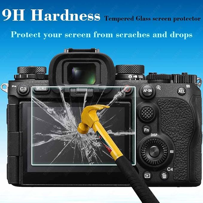 ULBTER Screen Protector for Sony Alpha A1 II/A9 III A1II A9III [3+2Pack] | [Not for A1 A9 A9II] A9M3 A93 Glass Screen Saver & Hot Shoe Cover 0.3mm 9H Hardness Anti-Scrach Anti-Bubble - Image 3
