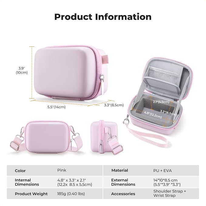 K&F CONCEPT Carrying Case for Digital Camera, Hard Shell Protective Case | Compatible with Ricoh GR III/GR IIIX/for Sony ZV-1 RX100/ for Canon G7X Mark III/G5X Mark II (Case Only),BE02 - Image 8