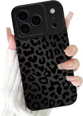 Cute Black Cheetah Print Phone Case for iPhone 17 Pro Max 6.9" | Aesthetic Leopard Pattern Design Cover Full Camera Lens Protective Shockproof Soft Slim TPU Funda for Men Women Girls by Unknown