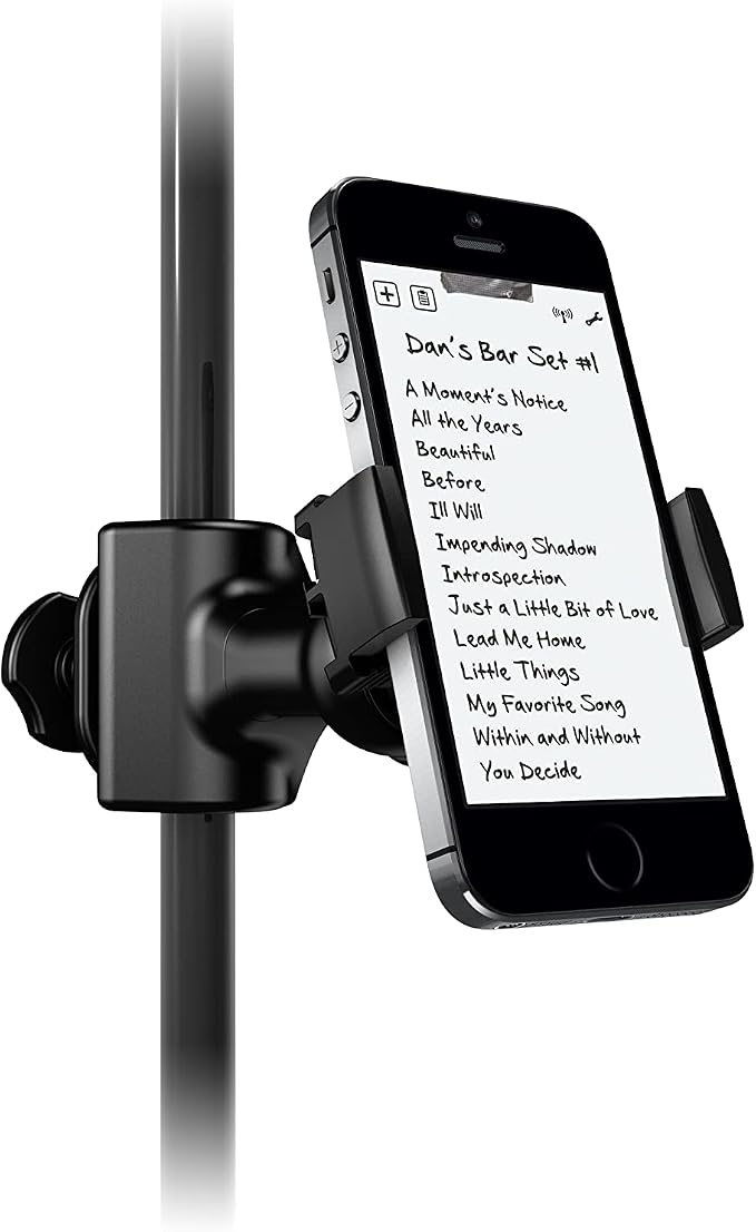 IK Multimedia iKlip Xpand Mini mic Stand Phone Holder, Compatible with iPhone & Android Smartphones 3.5" to 6", with Adjustable 360° Swivel - Image 8