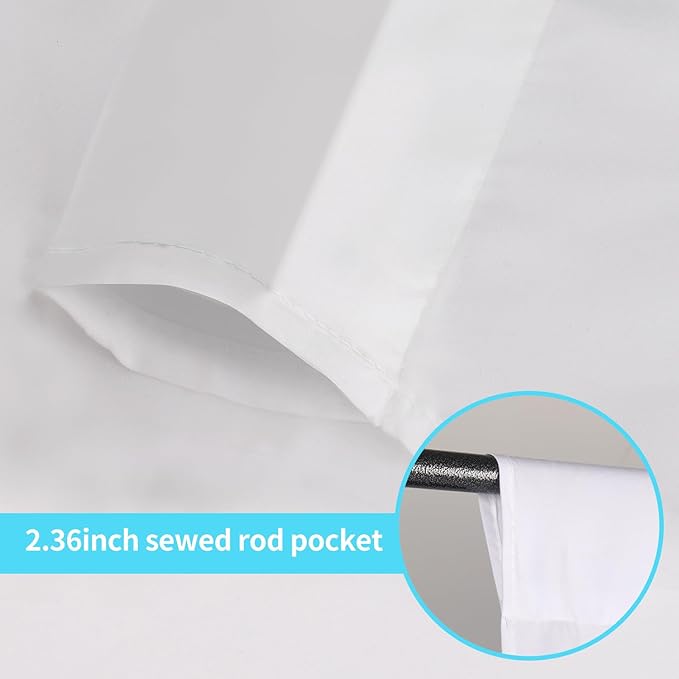 10 x 20 ft White Backdrop Background White Screen for Photography Video Recording Picture Shooting high Density Polyester Fabric Pure Recording Parties Curtain - Image 4