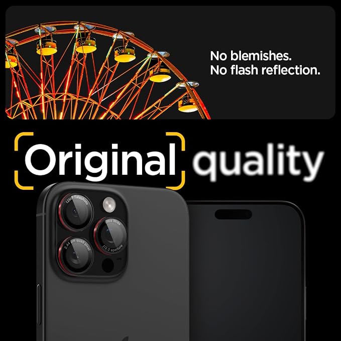 Spigen Camera Lens Protector for iPhone 16 Pro Max,16 Pro,15 Pro Max,15 Pro | GlasTR EZ Fit Optik Pro, 9H+ Tempered glass, Scratch resistant, Auto-align tray, Case-friendly - L-Series [2 Pack] - Image 5