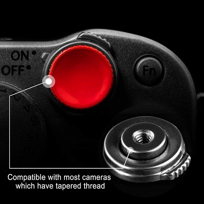 Camera Shutter Button (2 Pack/Red) Upscale Soft Shutter Release Button | Pure Copper for Fuji X100VI X100V XT5， Anti Shake, Multi-Color, for Nikon Zf Leica Canon Fujifilm, Street Travel Daily - Image 2