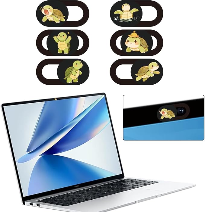 6Pcs 6 Styles Turtle Camera Cover Slide Cute Privacy Guard Accessories, 0.04 Inch Ultra Thin Webcam Cover Protector Blocker for Laptop Desktop Computer Tablet Notebook Mini PC Office Use - Image 8