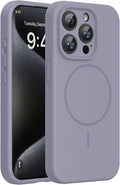 Miracase Magnetic for iPhone 15 Pro Case, Silicone, Soft Microfiber Lining by Miracase