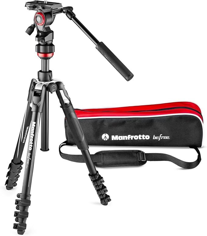 Manfrotto Befree Live, Travel Video Tripod with Video Camera Head and Lever Closure, Aluminum Tripod for DSLR, Mirrorless, Reflex Cameras and Video Cameras, Camera and Video Accessories by Unknown
