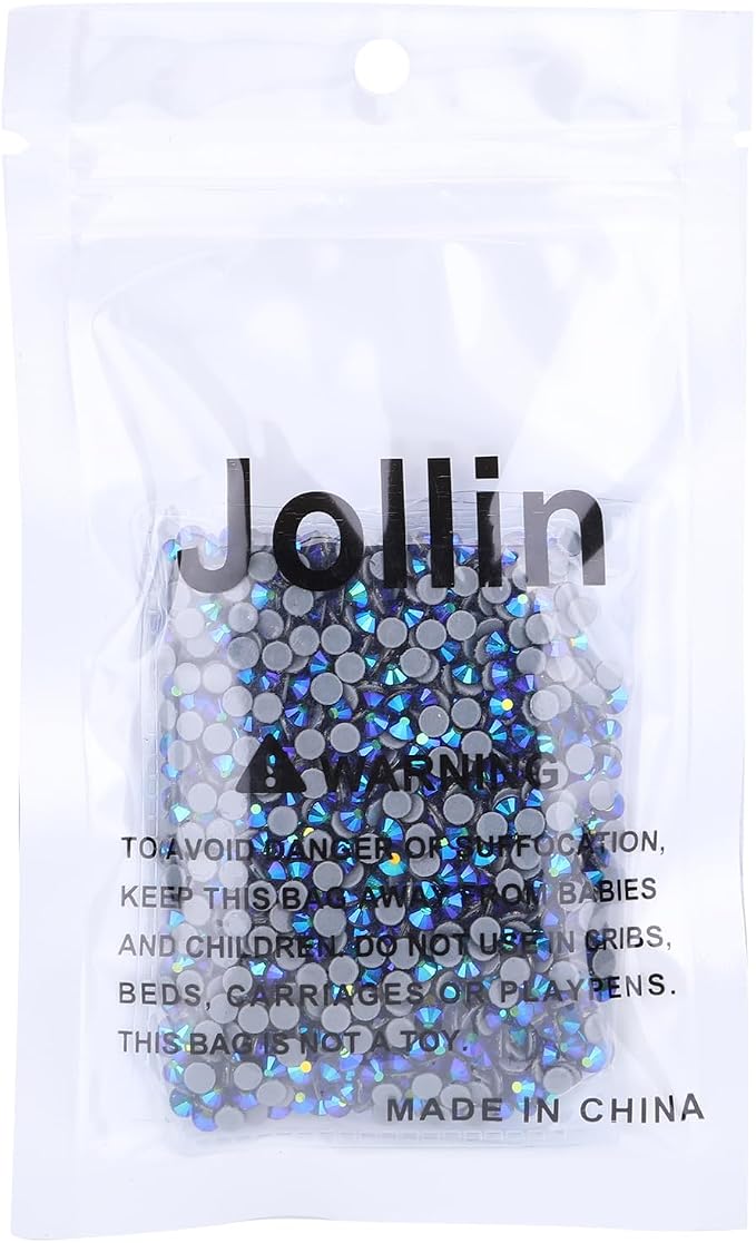 Jollin Hotfix Rhinestones Flatback Crystal Gems 4mm SS16, Jet AB | 1440pcs Hot Fix Crystals Glass Rhinestones for Bedazzling, Crafting, Clothes, Shoes & Accessories DIY Decoration - Image 7